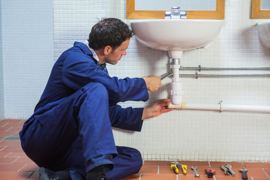 This is a picture of a commercial plumbing.